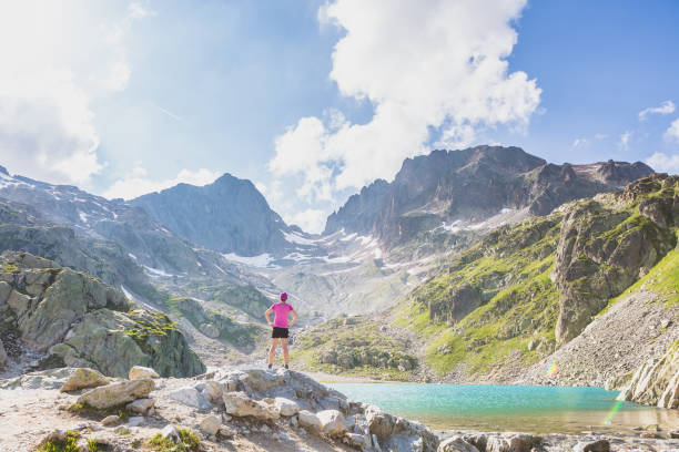 istock Admiring the amazing view over the lake 817299050