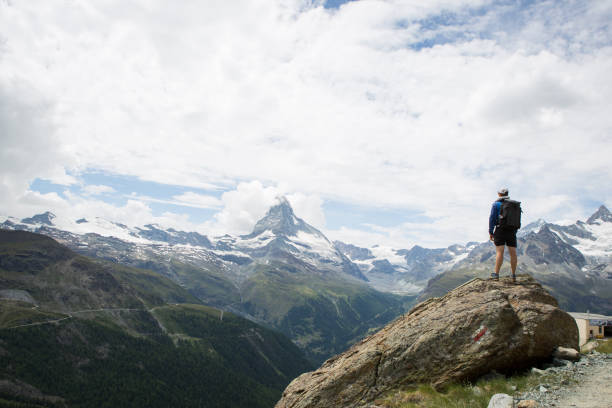 istock Male hiker looking at the view 817301118