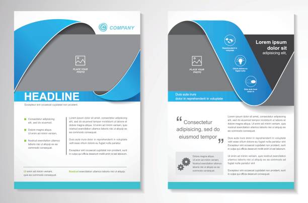 Vector Brochure Flyer design Layout template size A4, Front page and back page, infographics. Easy to use and edit. sport drawings stock illustrations