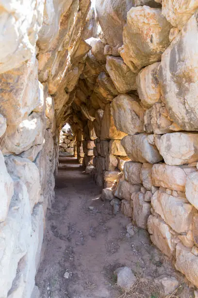 Photo of Masonry tunnel at the Citadel of Tiryns,Tiryns, Greece, Europe