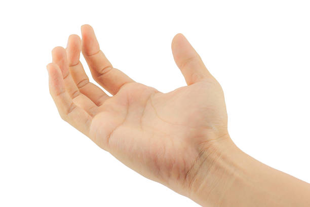 istock Open palm hand gesture of male hand 817302356
