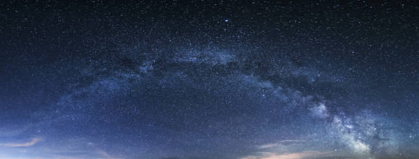 istock Milky way panorama, night sky with stars 817307130