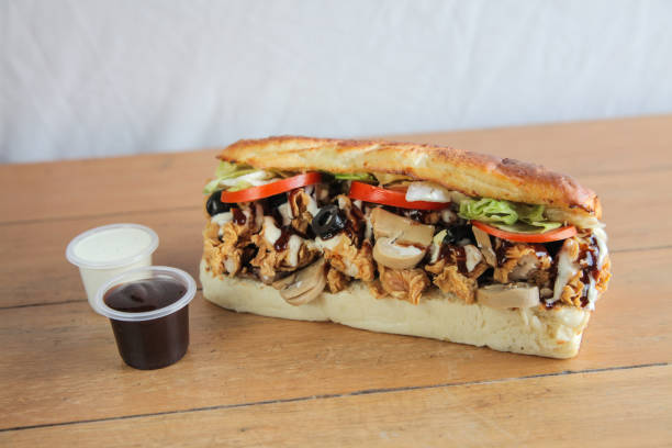 istock Fried Chicken foot long sub sandwich 817309838