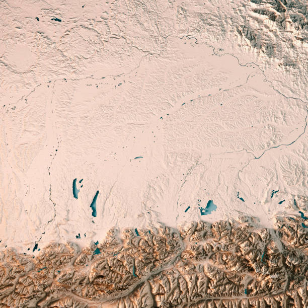 istock Oberbayern Regierungsbezirk Bayern 3D Render Topographic Map Neutral 817309972