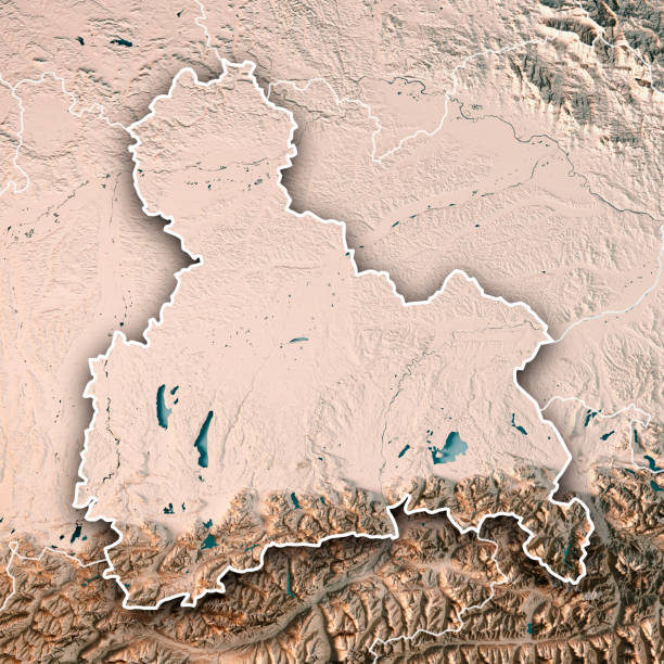 istock Oberbayern Regierungsbezirk Bayern 3D Render Topographic Map Neutral Border 817310774