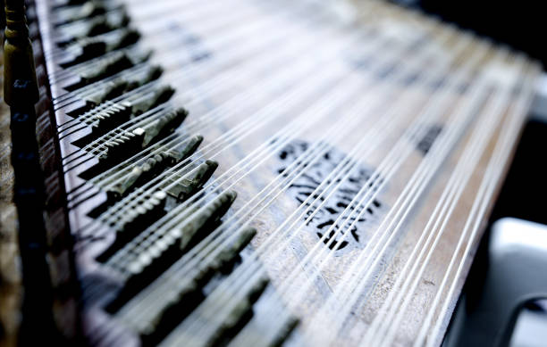istock Deail from kanun, a Turkish classical music instrument played on laps 817319480