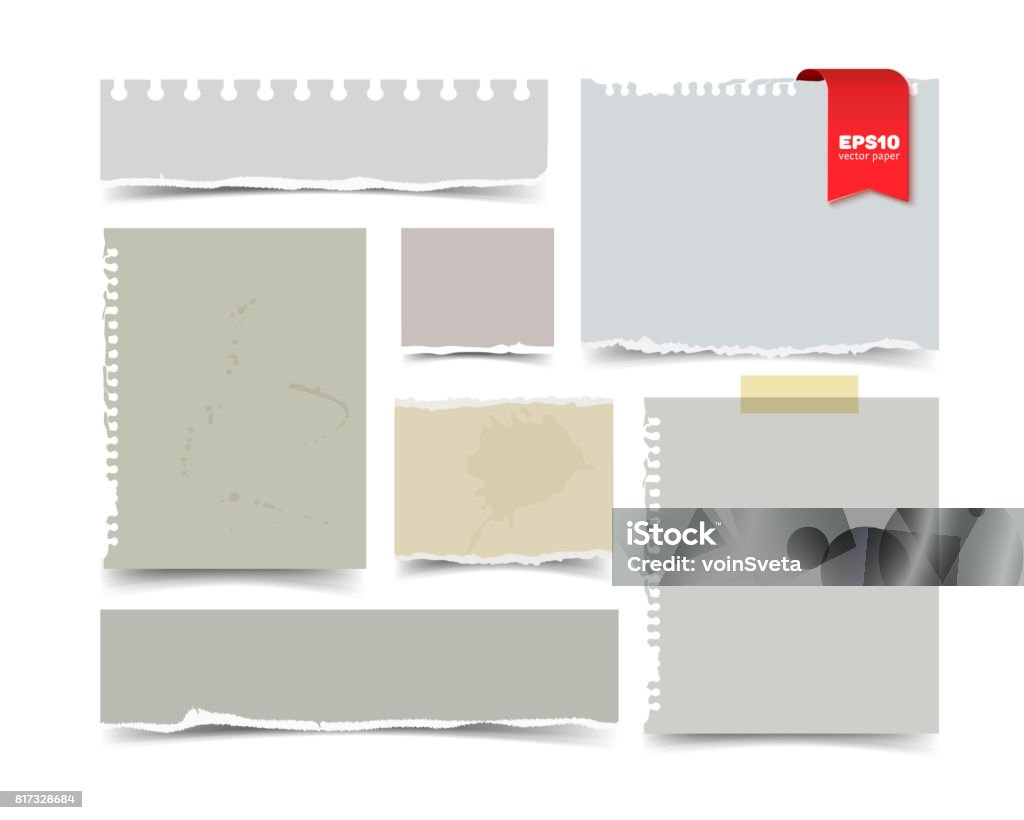 Paper Vectorup Vector Paper Set Stock Illustration - Download Image Now - Cut Or Torn ...