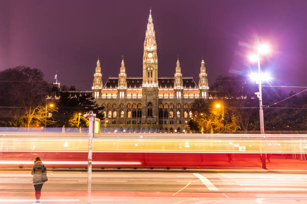 Town Hall in Vienna by night