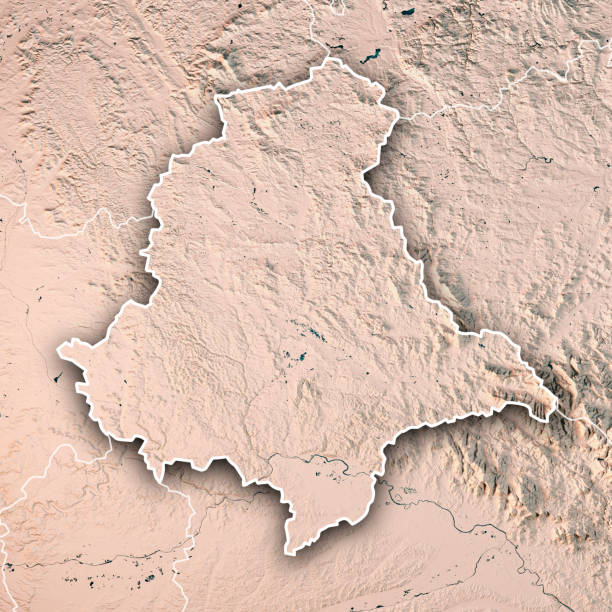 istock Oberpfalz Regierungsbezirk Bayern 3D Render Topographic Map Border 817341702
