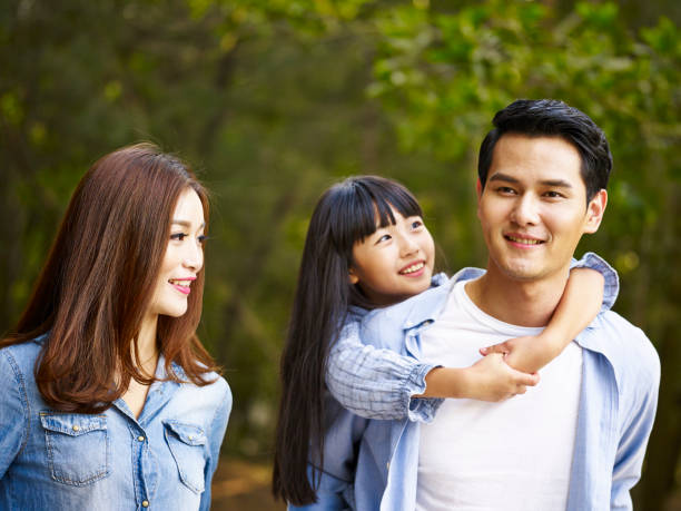 istock asian family taking a walk in park 817341716