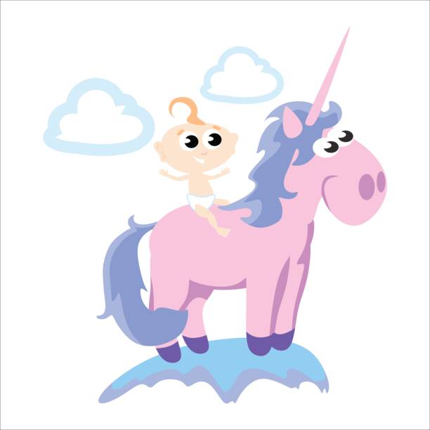 cute unicorn isolated set, magic pegasus flying with wing and horn on rainbow, fantasy horse vector illustration, myth creature dreaming on white background cute unicorn isolated set, magic pegasus flying with wing and horn on rainbow, fantasy horse vector illustration, myth creature dreaming on white background. disney character free background stock illustrations