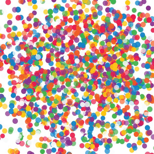 istock Colorful flying scattered elements of decoration of the celebration. Abstract background with falling confetti 817347252