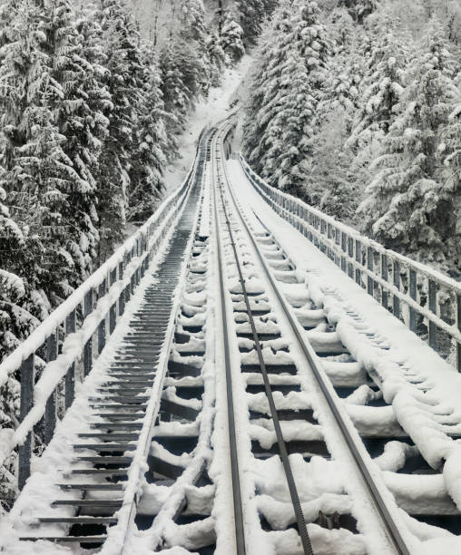 istock Funicular railway in the Swiss Alps in winter 817347284