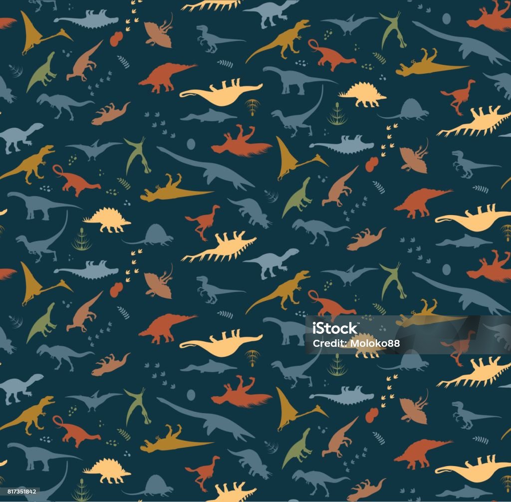 dino alphabet Seamless Patterns with Dinosaurs. Vector illustration. EPS 10 Dinosaur stock vector