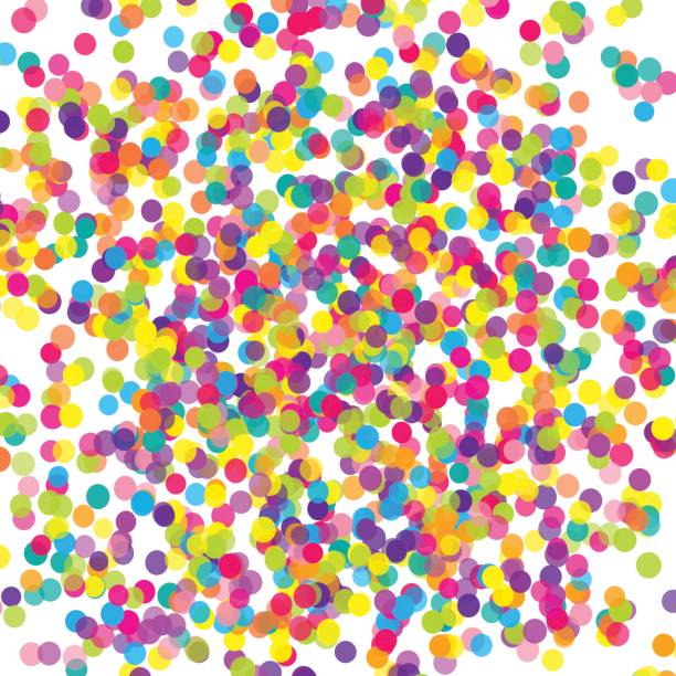 istock Colorful flying scattered elements of decoration of the celebration. Abstract background with falling confetti 817352240
