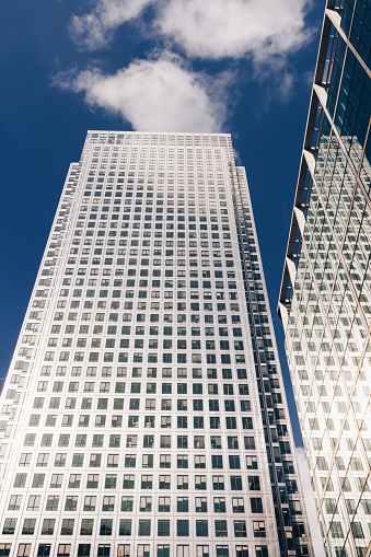 Abstract view of a skyscraper with sunlight