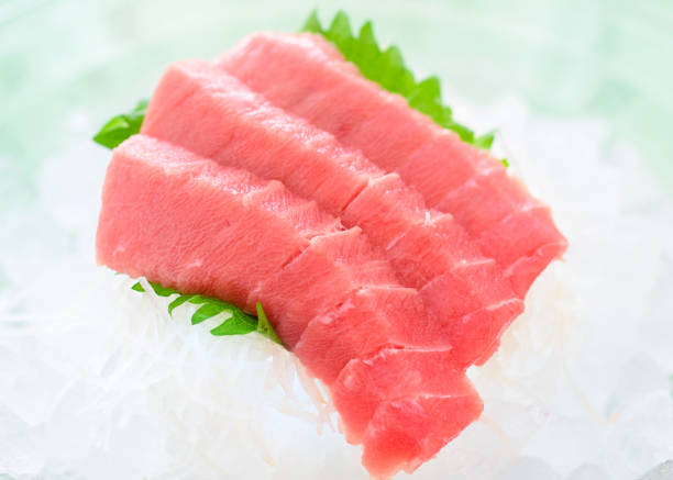istock Fatty Tuna Sashimi on Crushed Ice 817394968