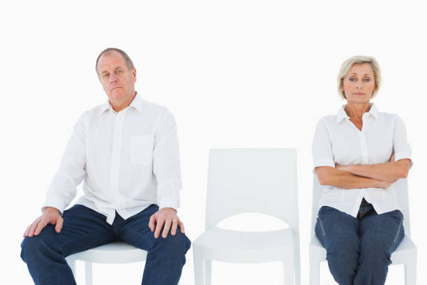 istock Upset couple not talking to each other after fight 817398640