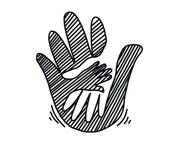 Vector illustration of Hands Illustration