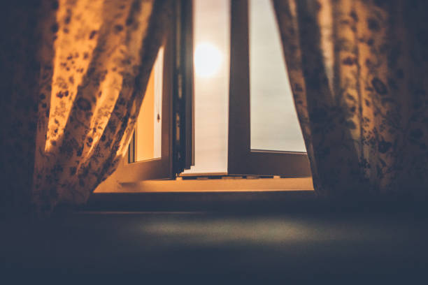 istock Full moon night by the window in summer 817405386