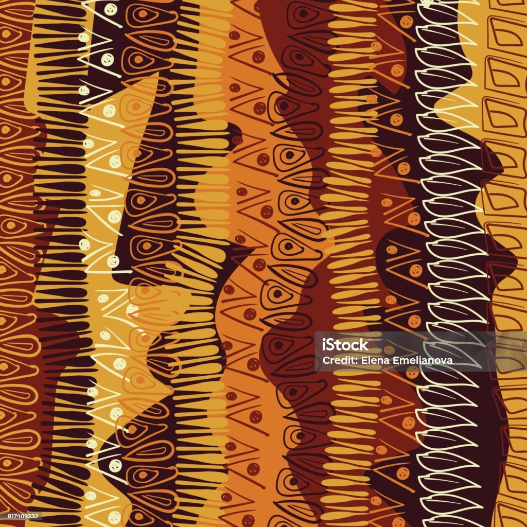 African Abstract Pattern Background Handdrawn Abstract Pattern In African Style Vector Stock Illustration ...