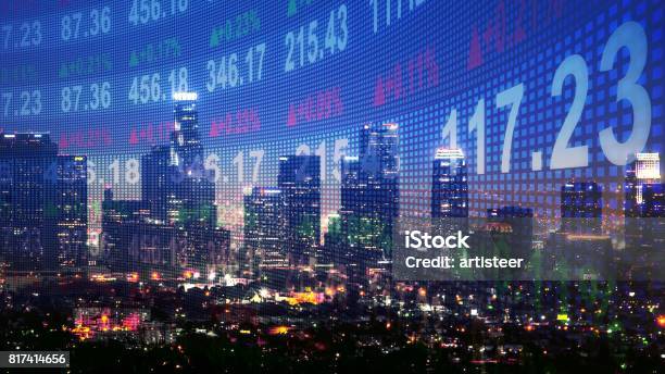 Finance Stock Photo - Download Image Now - Currency Exchange, Cityscape, Data