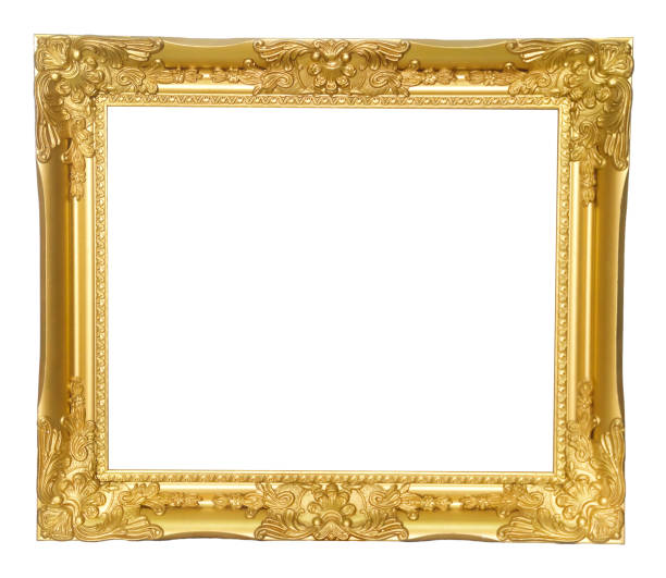istock gold picture frame isolated on white background 817414766