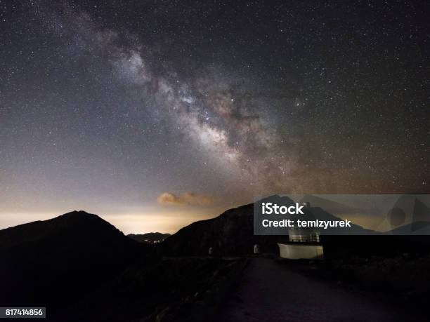 Milky Way With Telescope Stock Photo - Download Image Now - Antalya Province, Aspirations, Astrology