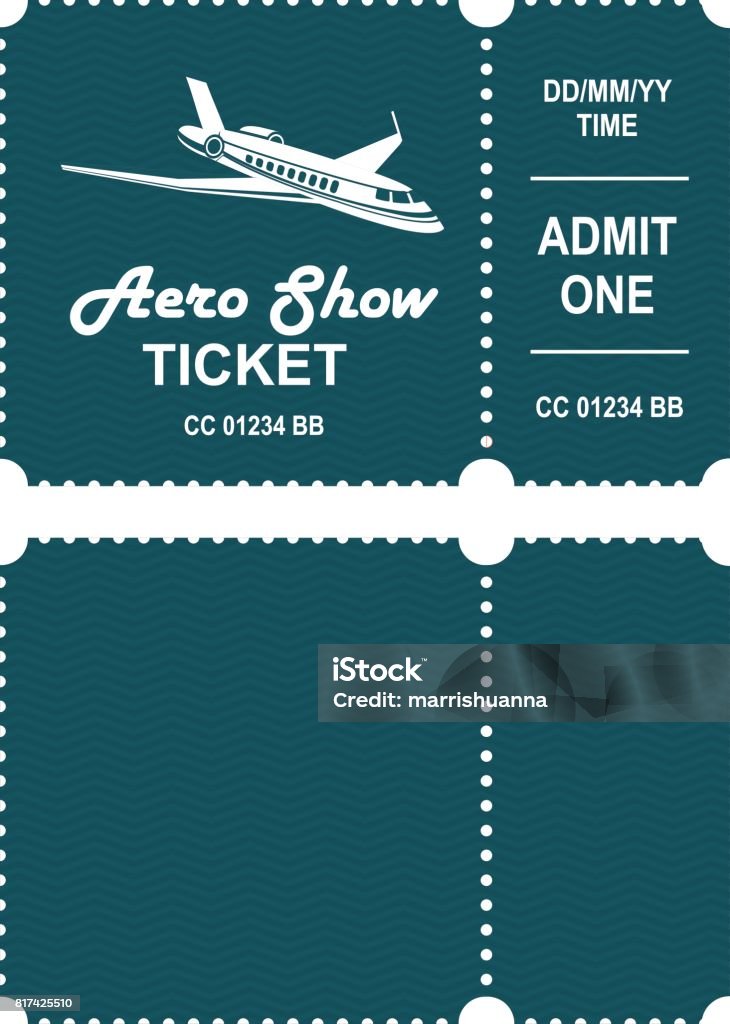 Aero Show Ticket Stock Illustration Download Image Now Aerospace