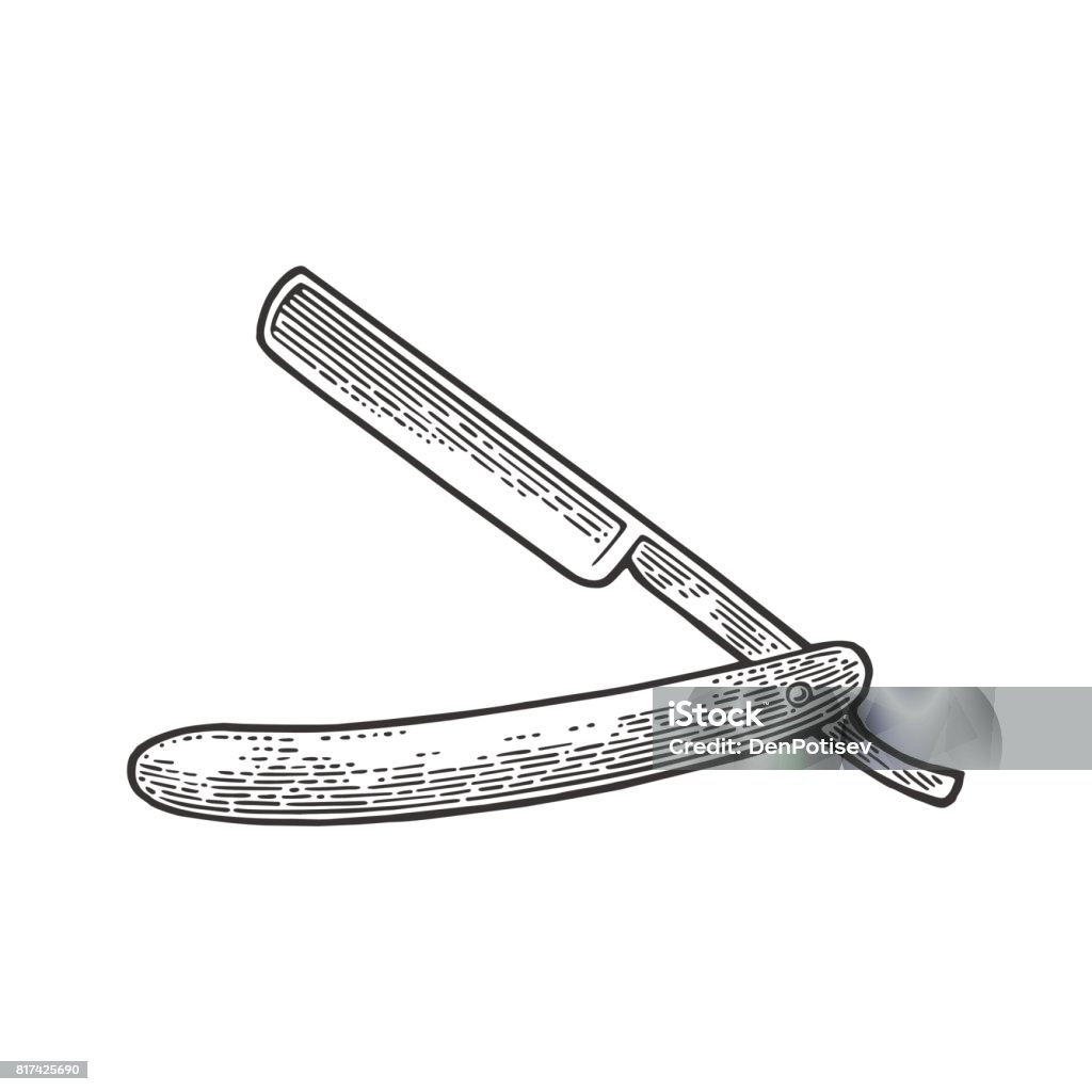 African Razor Drawing Razor Vector Black Illustrations On White Backgrounds Stock ...