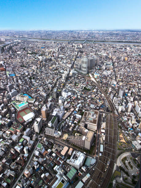 istock Top view of tokyo railway transportation 817437244