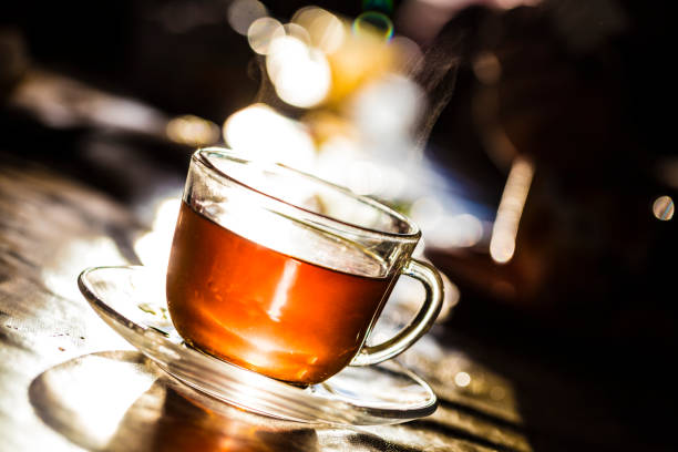 istock Black tea in glass teacup 817437854