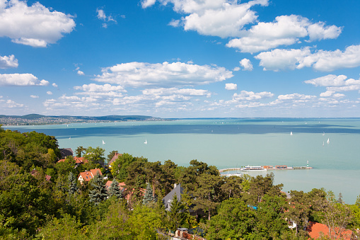 View of Lake Balaton from Tihany in Hungary