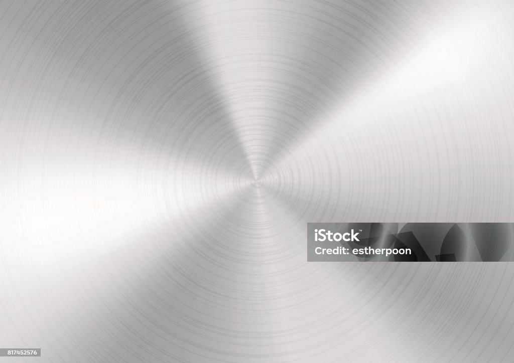 Silver Brushed metal background Metal stock vector