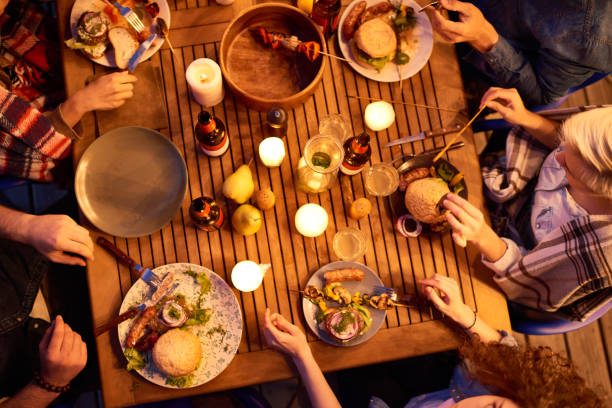 istock Eating barbecue with friends 817456516
