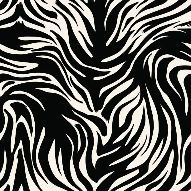 Vector illustration of Seamless abstract wild exotic animal print.Leopard, zebra,gepard, tiger striped pattern.