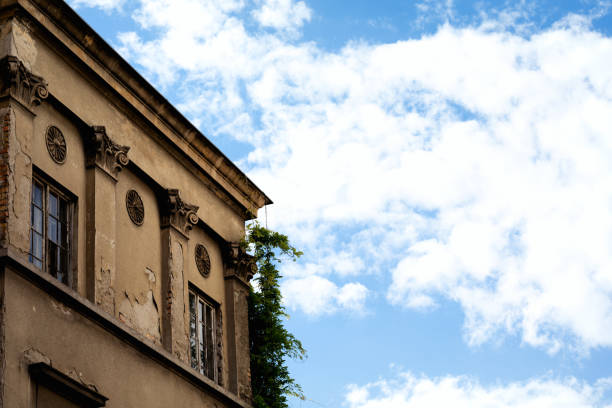 Old Building Architectural Detail Background - Europe Destinations Concept Belgrade