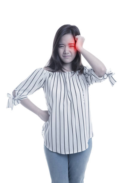 istock Young Asian woman got sick and  headache. 817492224