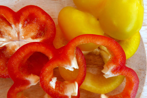 istock Sliced Red and Yellow Peppers 817492686