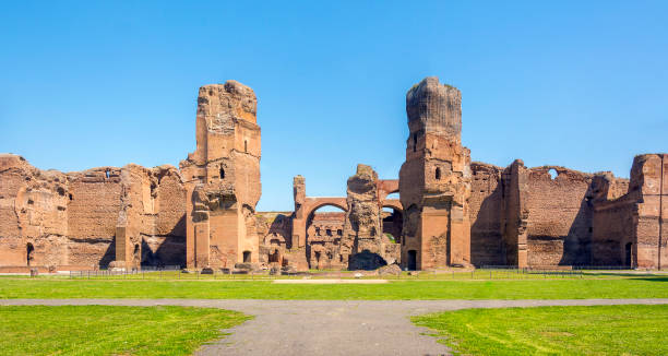 Baths of Caracalla, ancient ruins of roman public thermae Baths of Caracalla, ancient ruins of roman public thermae built by Emperor Caracalla in Rome, Italy caracal photos stock pictures, royalty-free photos & images