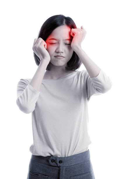 istock Young Asian  woman got sick and  headache 817493354