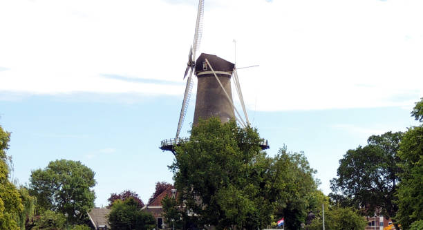 istock Dutch windmill in Leiden, the Netherlands - Molen de Valk 817497010