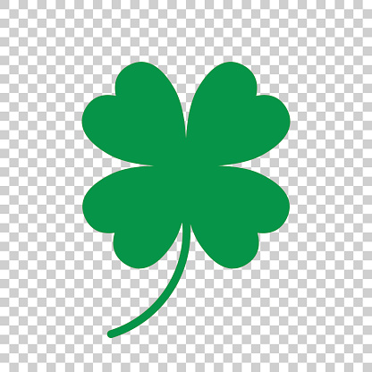 Four leaf clover vector icon. Clover silhouette simple icon illustration.