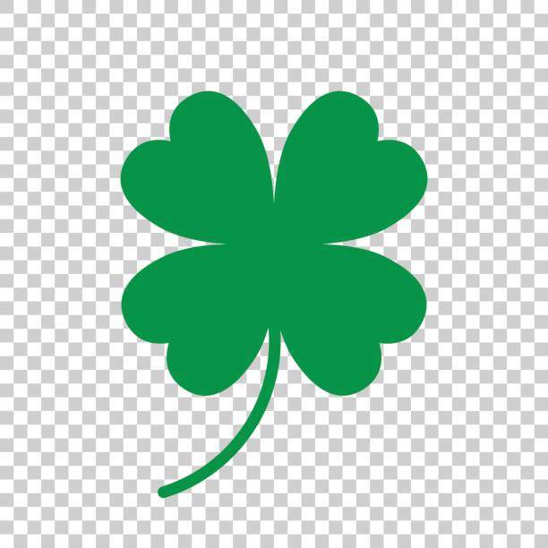 Four leaf clover vector icon. Clover silhouette simple icon illustration. vector art illustration
