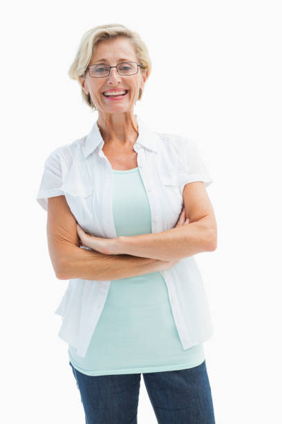 istock Happy mature woman with glasses 817513988
