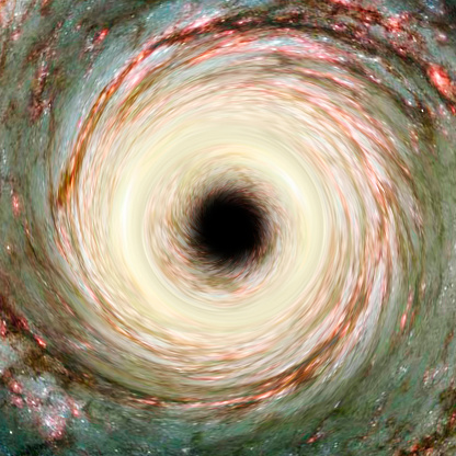 Artistic Representation of a cosmic Black Hole. Elements furnished by NASA