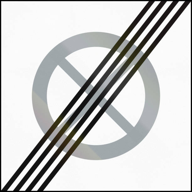 istock Road sign used in Sweden - End of no parking zone 817521520