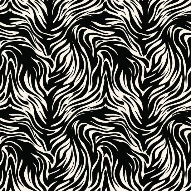 Vector illustration of Seamless abstract wild exotic animal print.Leopard, zebra,gepard, tiger striped pattern.