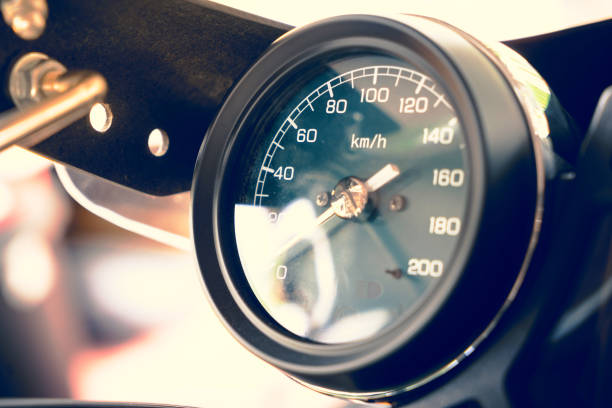 Close up Motorcycle stock photo