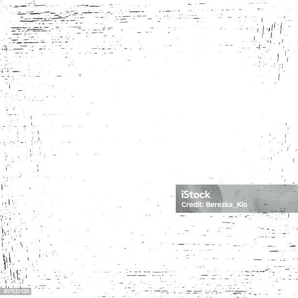 Straches Border Square Border Scratches Texture Black On White Background Stock ...
